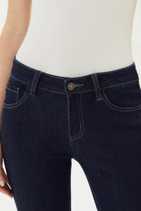 Dark Wash Ankle Zip Jeans