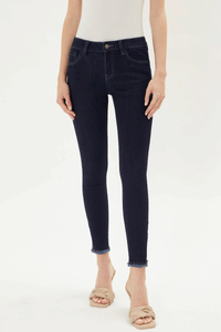 Dark Wash Ankle Zip Jeans