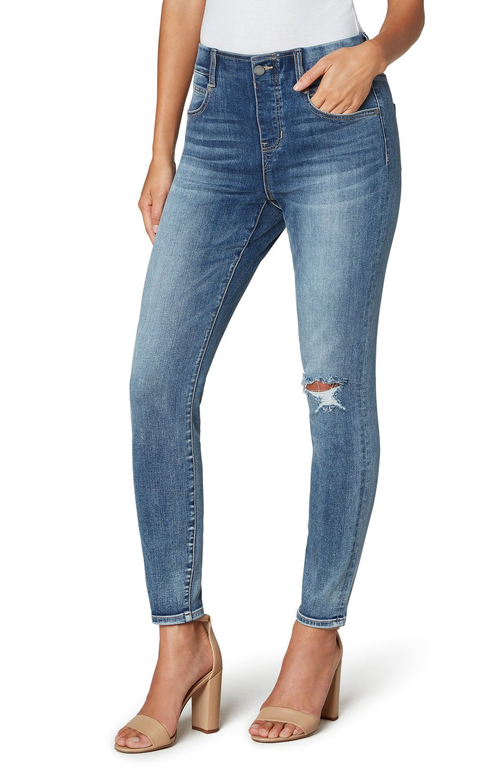 Petite distressed deals jeans