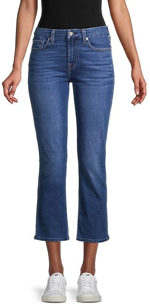 Cropped Flare Dark Wash Jeans